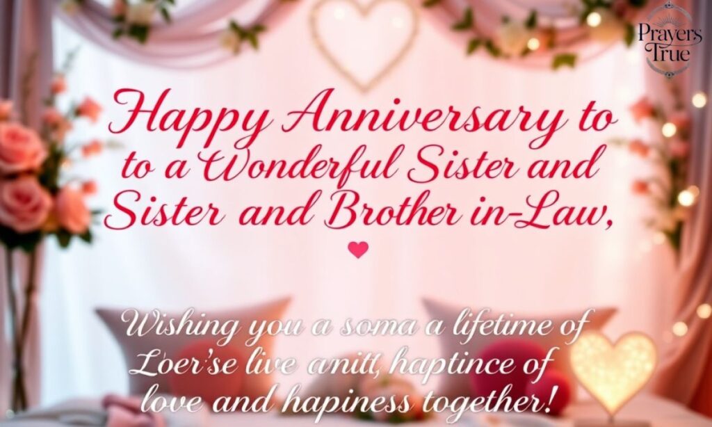 Anniversary Wishes for Sister and Brother-in-Law from the Whole Family