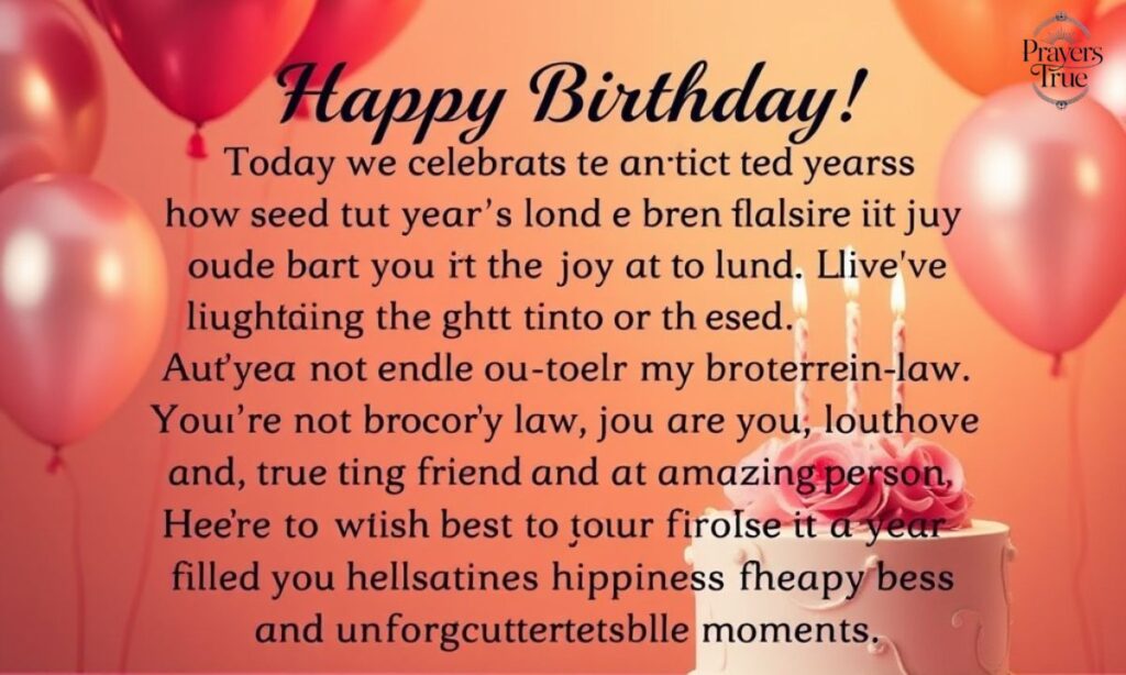 Long Heart Touching Birthday Wishes for Brother-in-Law