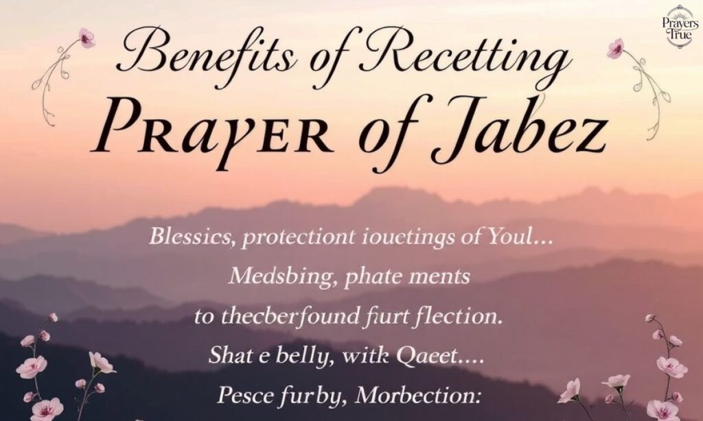 Benefits of Reciting the Prayer of Jabez
