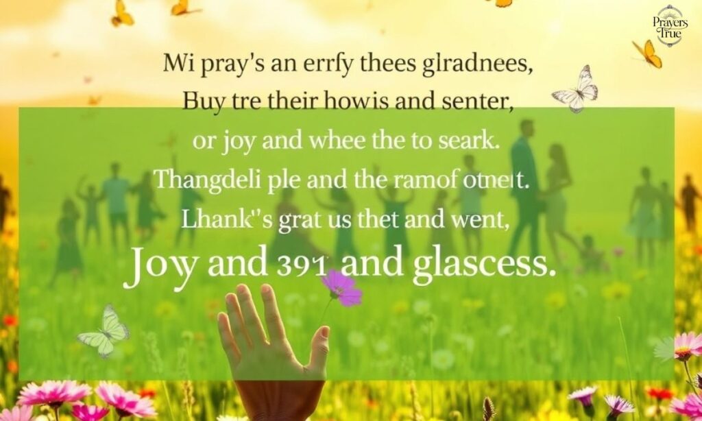 Prayer for Joy and Gladness