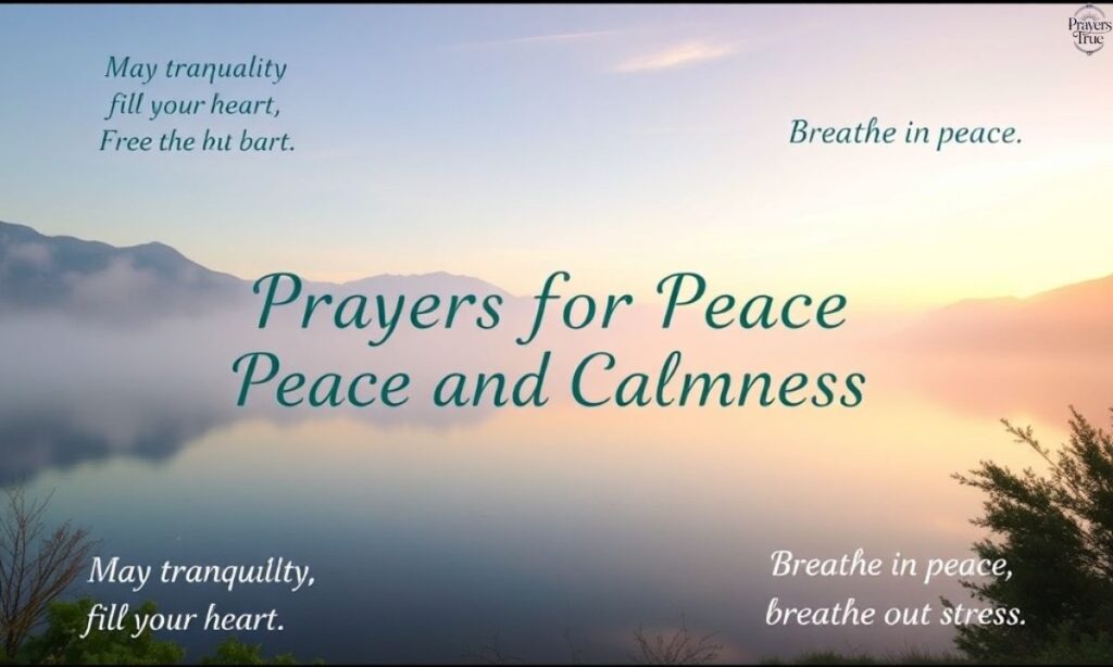 Prayers for Peace and Calmness