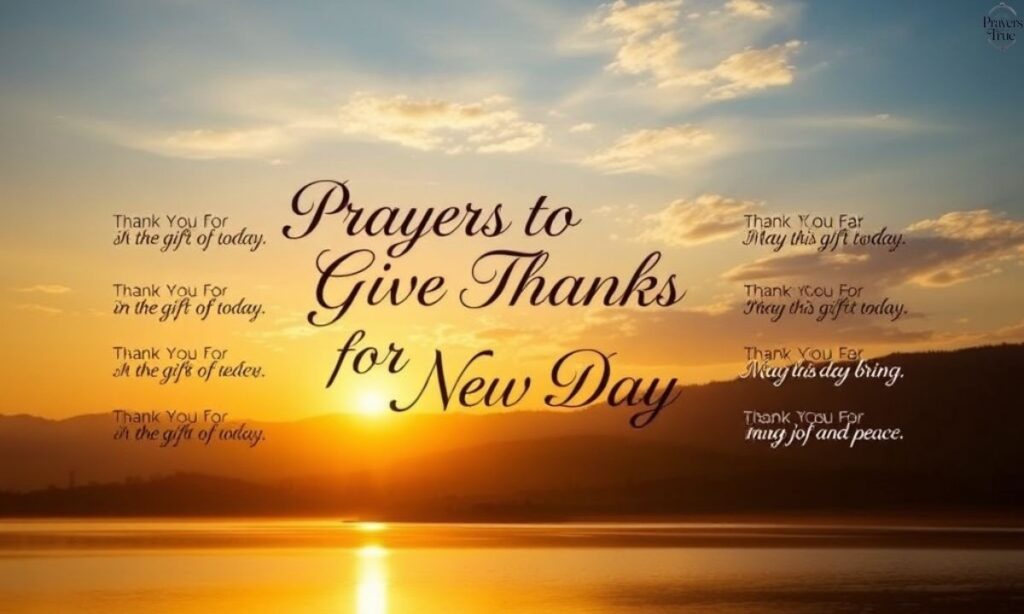 Prayers to Give Thanks for a New Day