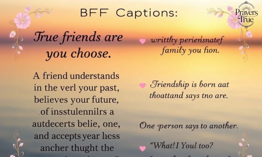 Wise BFF Captions and Friendship Advice