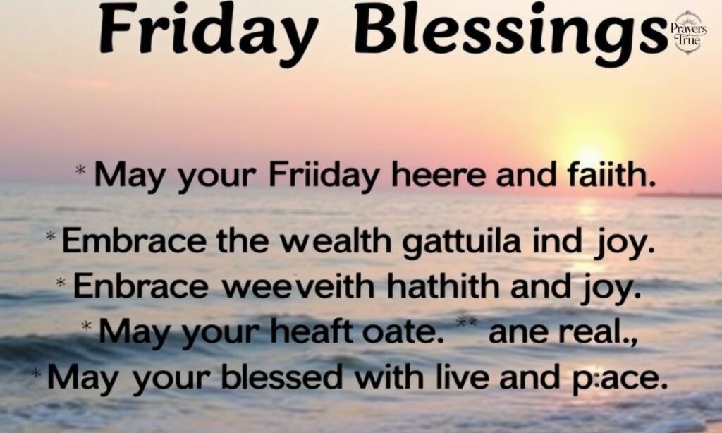 Friday Blessings And Prayers 