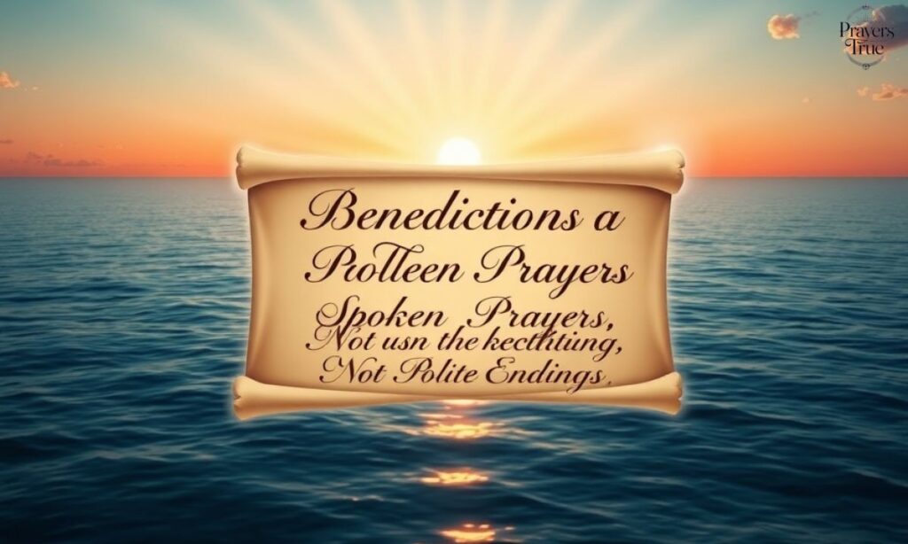 Benedictions as Powerful Spoken Prayers, Not Just Polite Endings