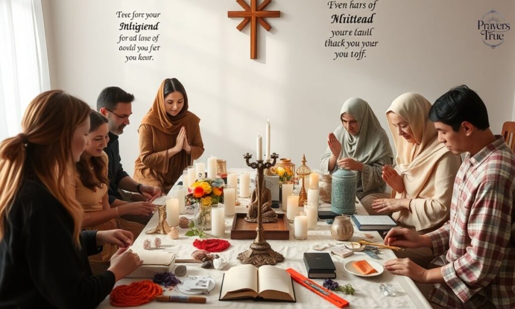 _Gathering Prayer Items or Religious Symbols