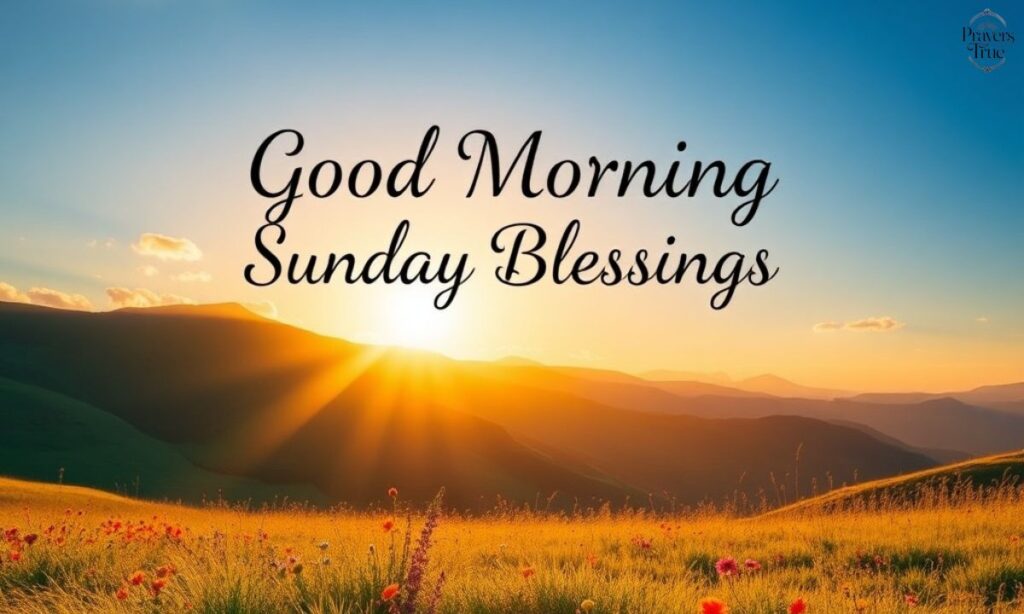 Good Morning Sunday Blessings