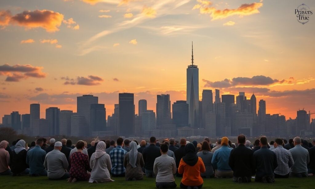 Prayer Time in NYC, USA 