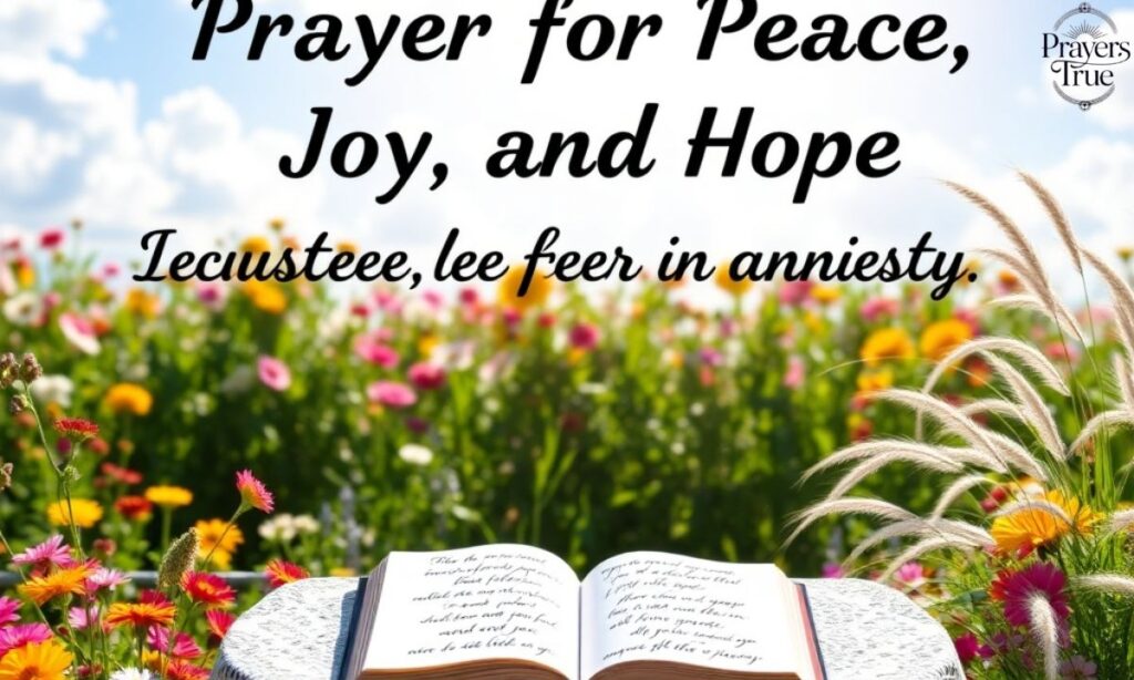 Prayer for Peace, Joy and Hope Instead of Worry, Fear and Anxiety
