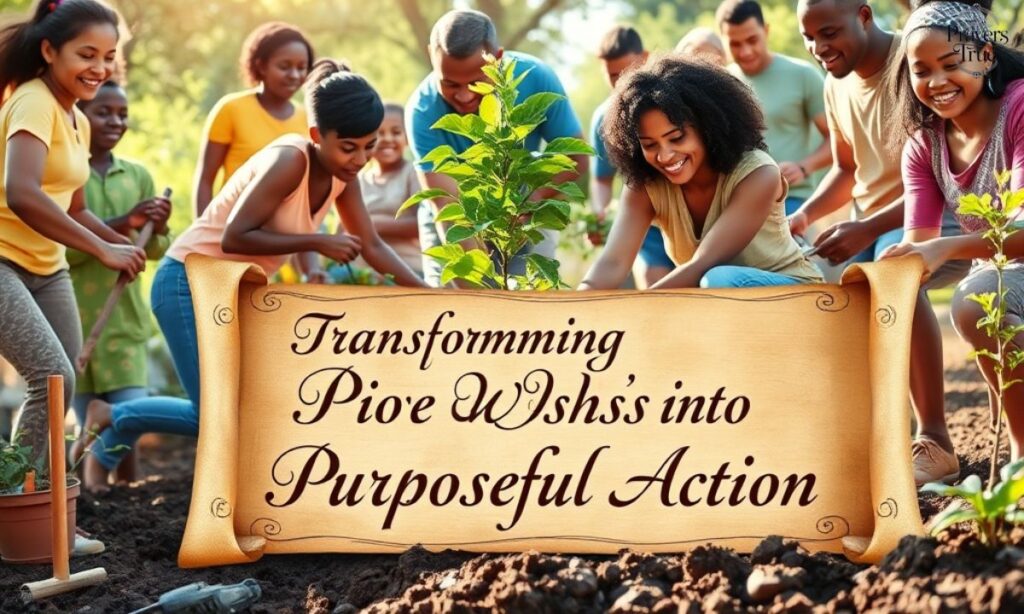 Transforming Pious Wishes into Purposeful Action