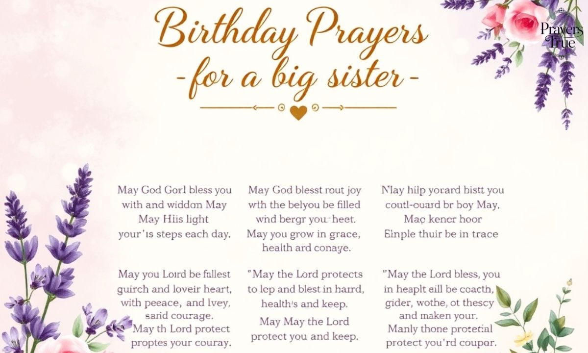 Birthday Prayers for a Big Sister