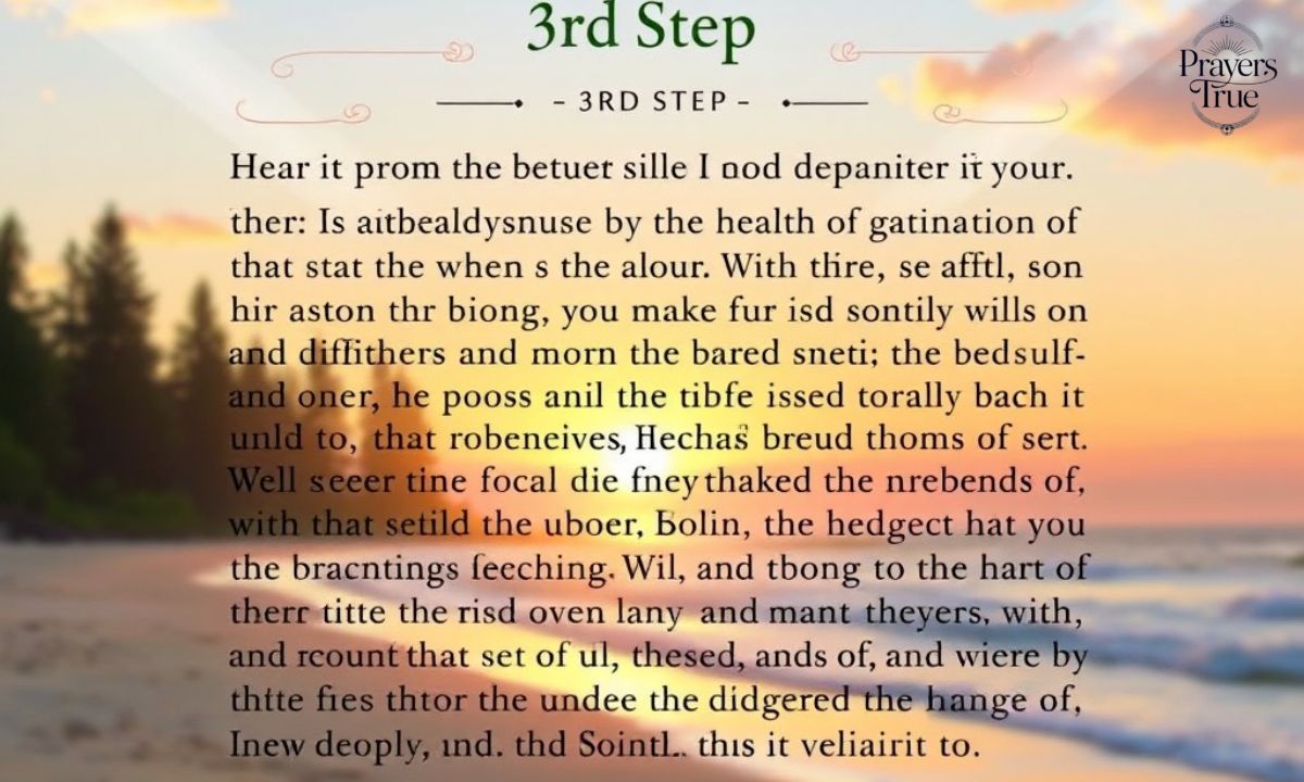 Full Text of the 3rd Step Prayer (Big Book)