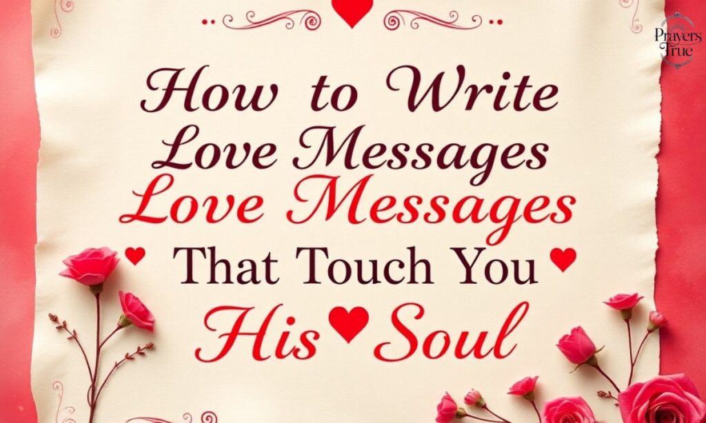 How to Write Love Messages That Touch His Soul