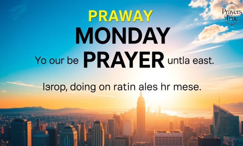 Monday Prayer for Productivity and Success