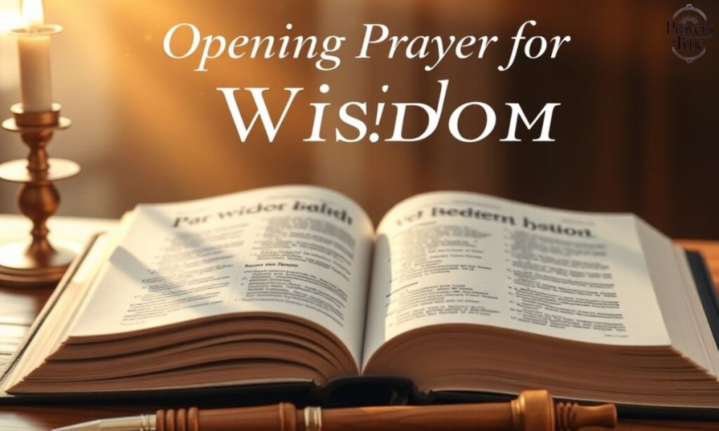 Opening Prayer For Wisdom