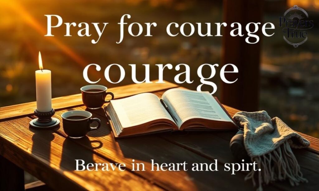 Pray for courage.