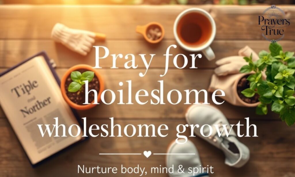 Pray for wholesome growth.
