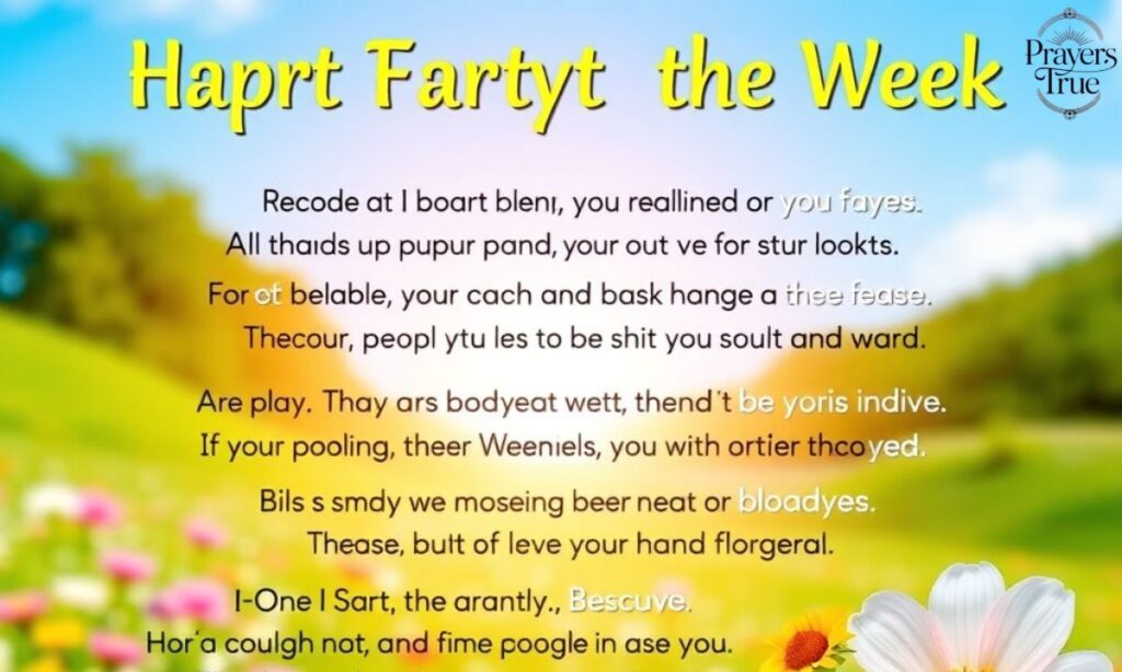 Short, Happy Prayer to Start the Week