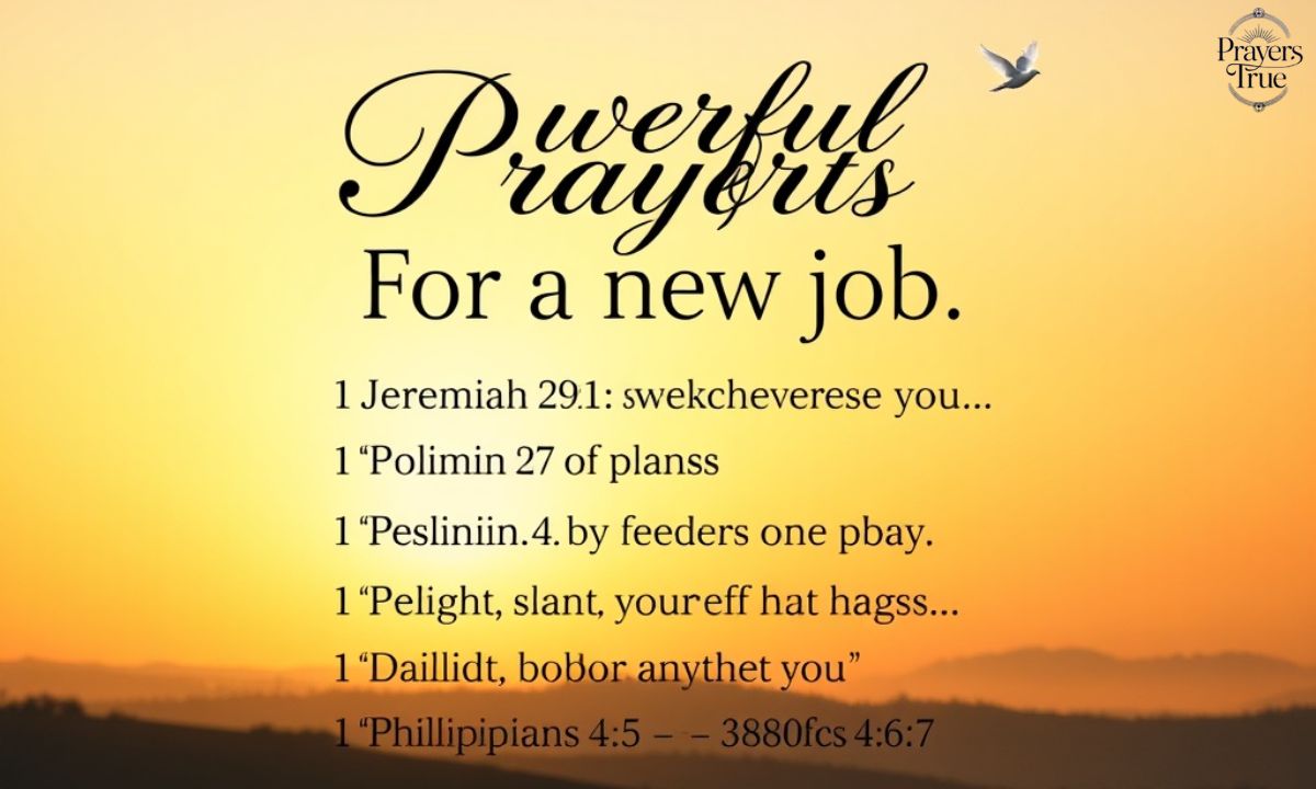 Powerful Prayers For a New Job with Bible Verses
