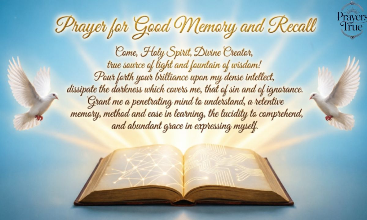 Prayer for Good Memory and Recall