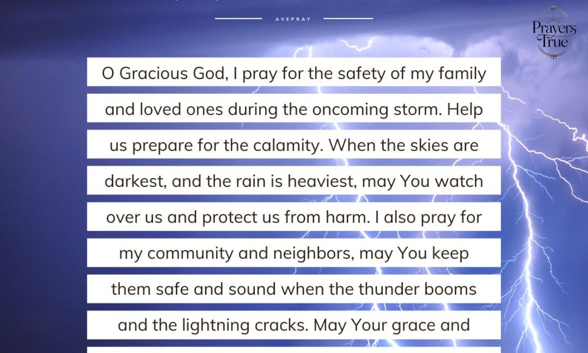 Prayer for Good Weather Conditions