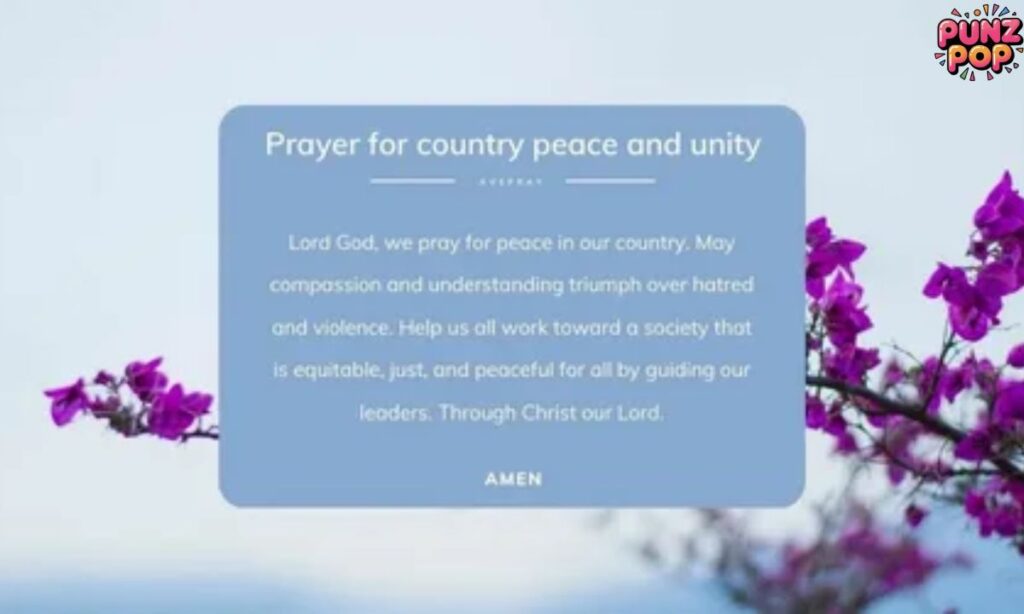 Prayer for Unity and Peace