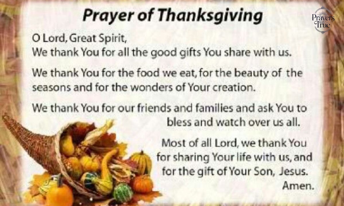 Prayer for a Spirit of Thanksgiving