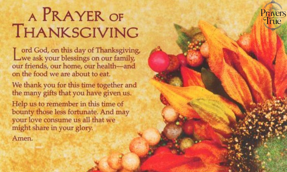 Prayer of Thanksgiving for God’s Provision
