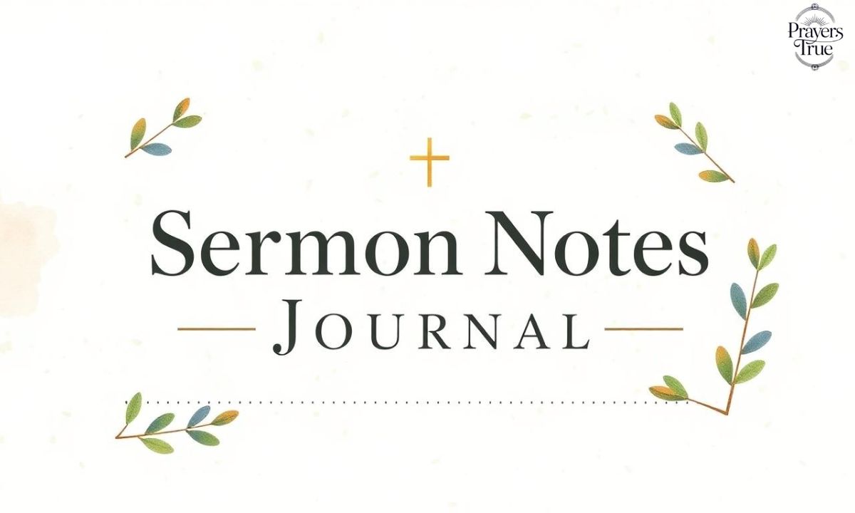 SERMON NOTES JOURNAL