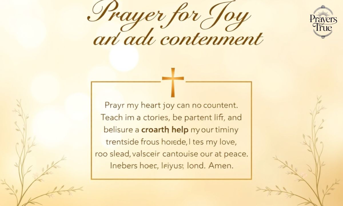 Prayer for Joy and Contentment