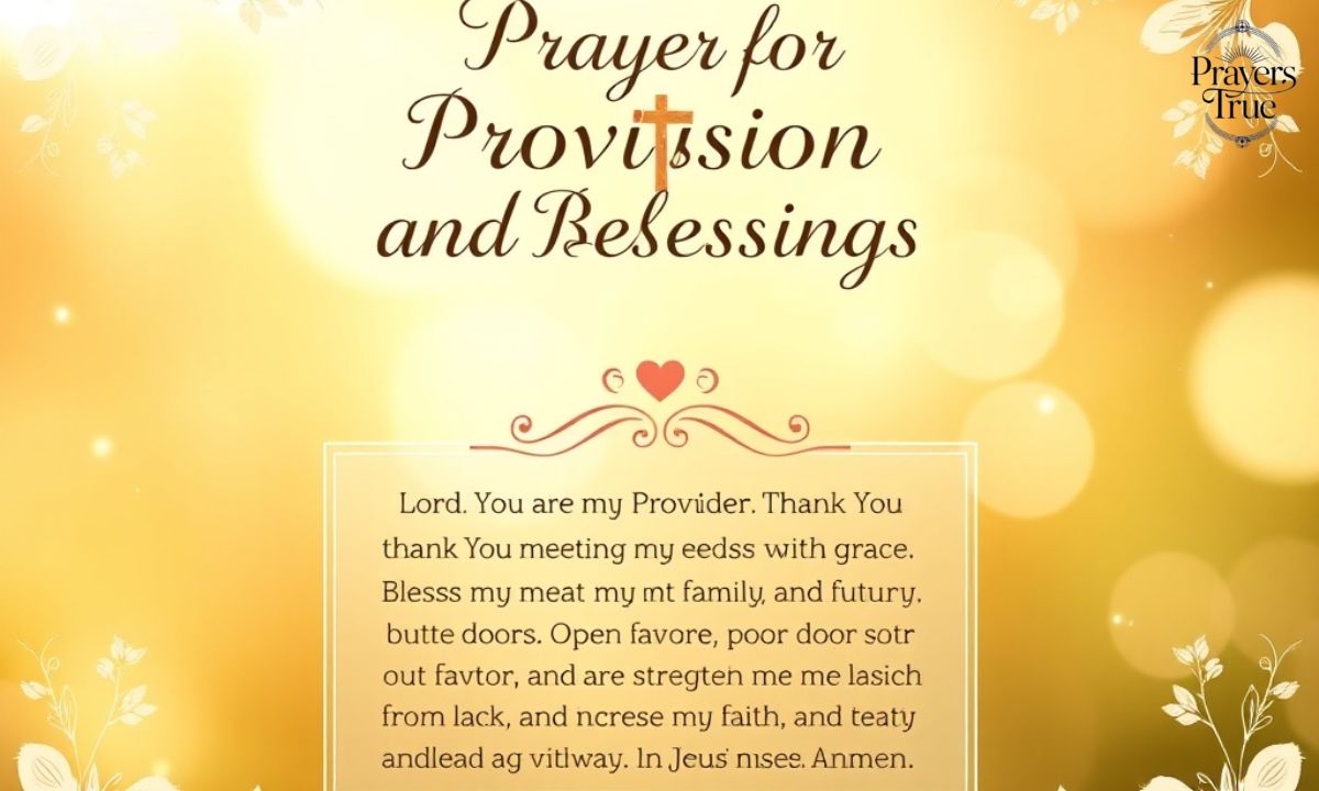 Prayer for Provision and Blessings
