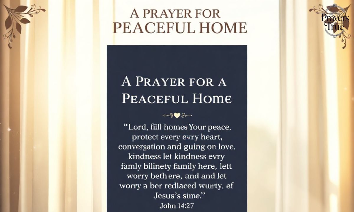 A Prayer for a Peaceful Home