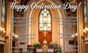 120+ Congratulatory Happy Ordination Day Wishes Quotes For Priest, Pastor and Deacon