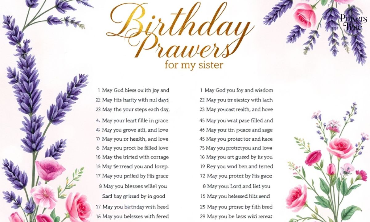 Birthday Prayers for Sister