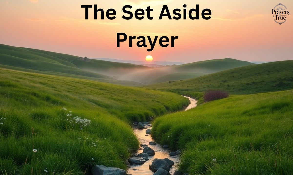 The Set Aside Prayer