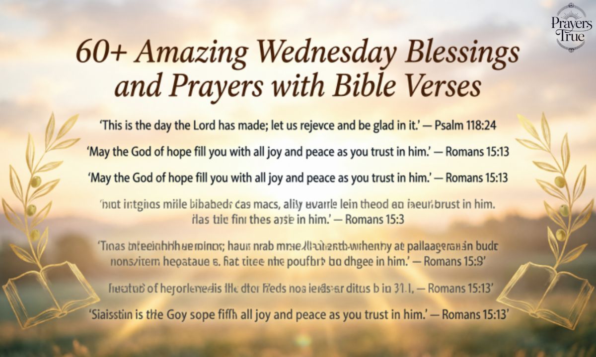 60+ Amazing Wednesday Blessings and Prayers with Bible Verses 